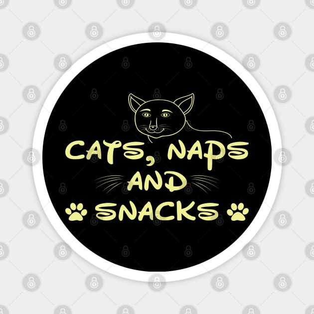 Cute cats and snacks Magnet by Houseofwinning